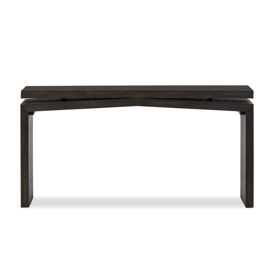 Matthes Console Table-Smoked Black Veneer: Front Product View