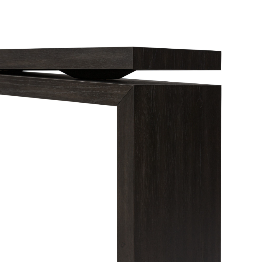 Matthes Console Table-Smoked Black Veneer: Up-Close Product View