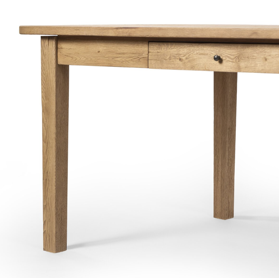 Amber Lewis X Four Hands Megan Dining Table: Up-Close Front Product View