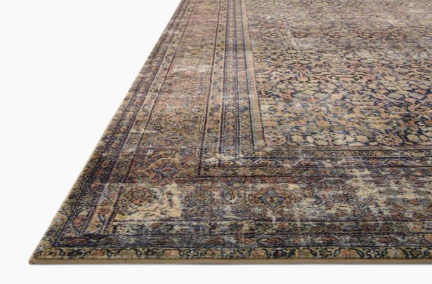 Amber Lewis x Loloi Morgan Rug in Denim/Multi: Pile Height View