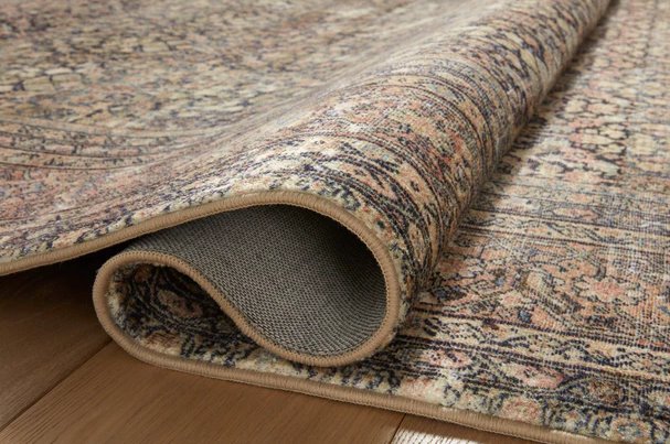 Amber Lewis x Loloi Morgan Rug in Denim/Multi: Product Folded View