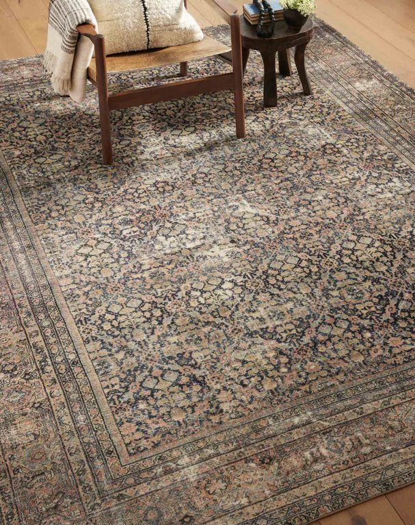 Amber Lewis x Loloi Morgan Rug in Denim/Multi: Product Style View