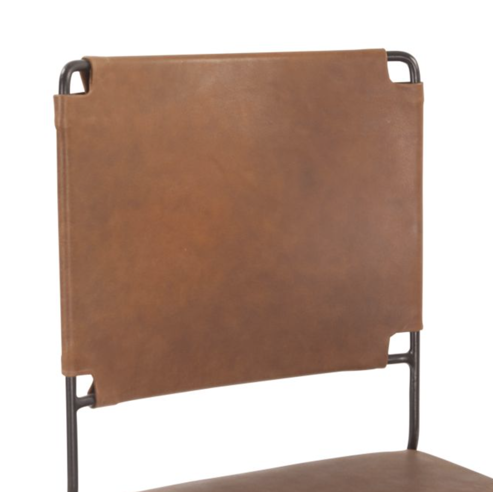 New York Dining Chair-Brown Buffalo Leather: Product Backrest View