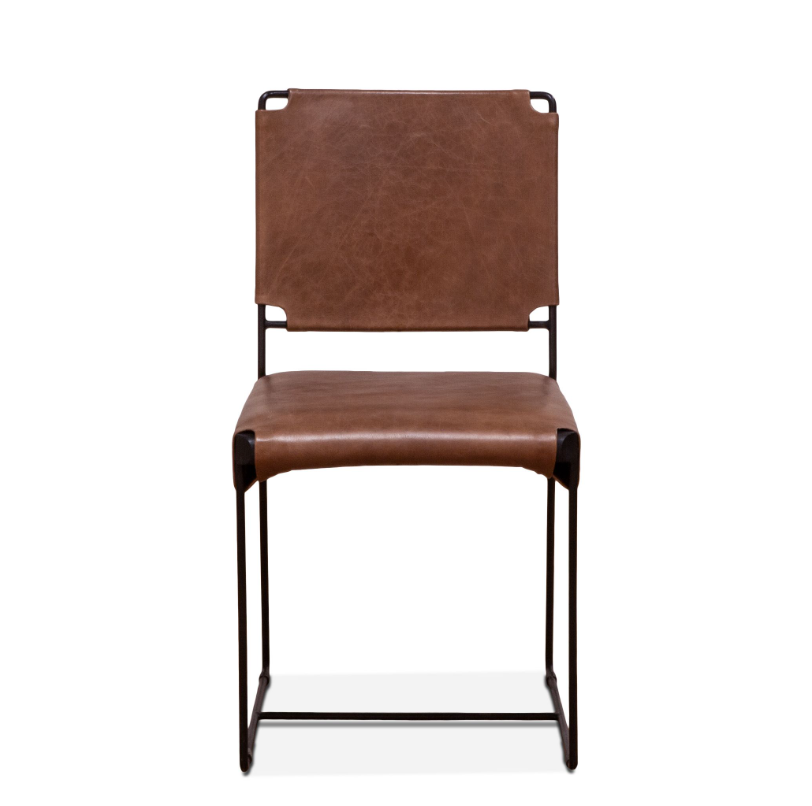 New York Dining Chair-Tobacco: Front Product View
