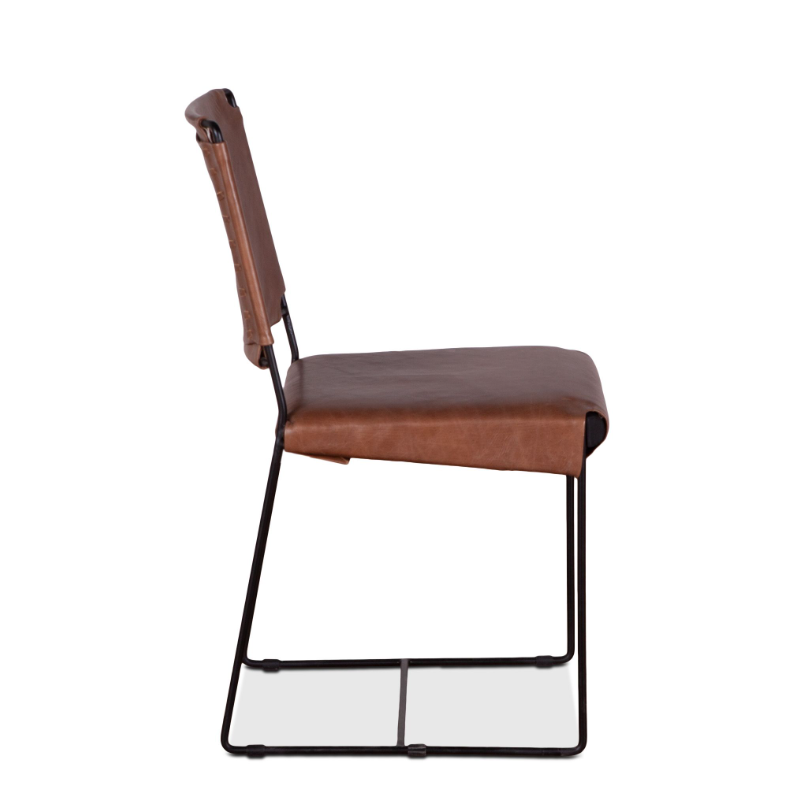 New York Dining Chair-Tobacco: Product Side View