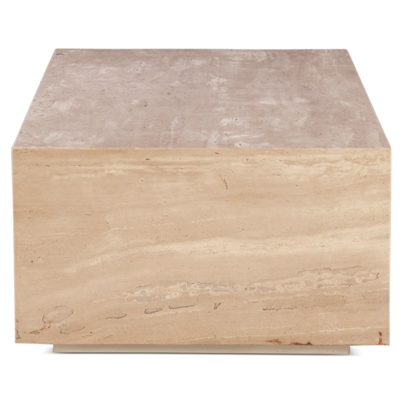 Nile 50" Drum Coffee Table: Product Side View