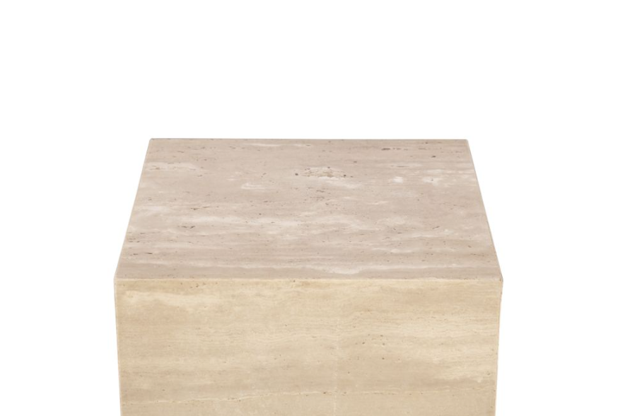 Nile 18" Drum Side Table: Front Product Tabletop View