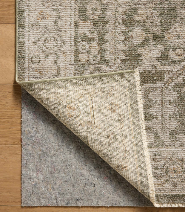Magnolia Home By Joanna Gaines X Loloi Pace Rug in Forrest/Natural: Product Backing View