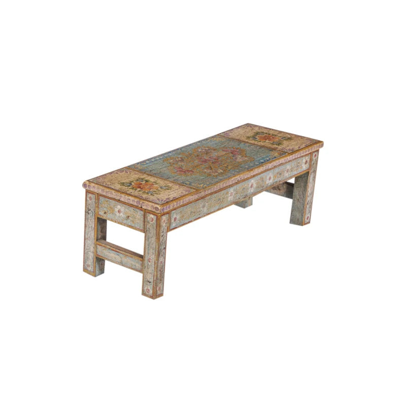Painted Wooden Bench-Style Two: Product Style 2 View