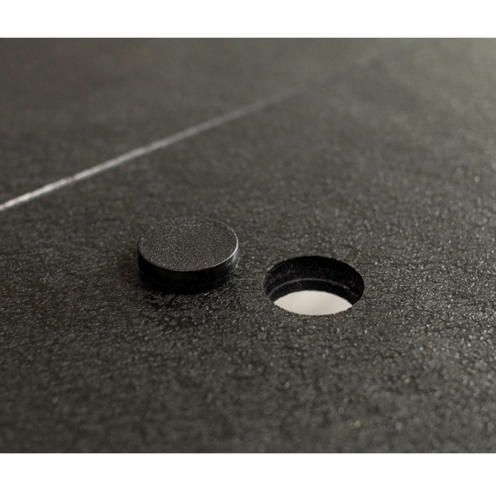 Parsons Dining Table: Tabletop Umbrella Hole View