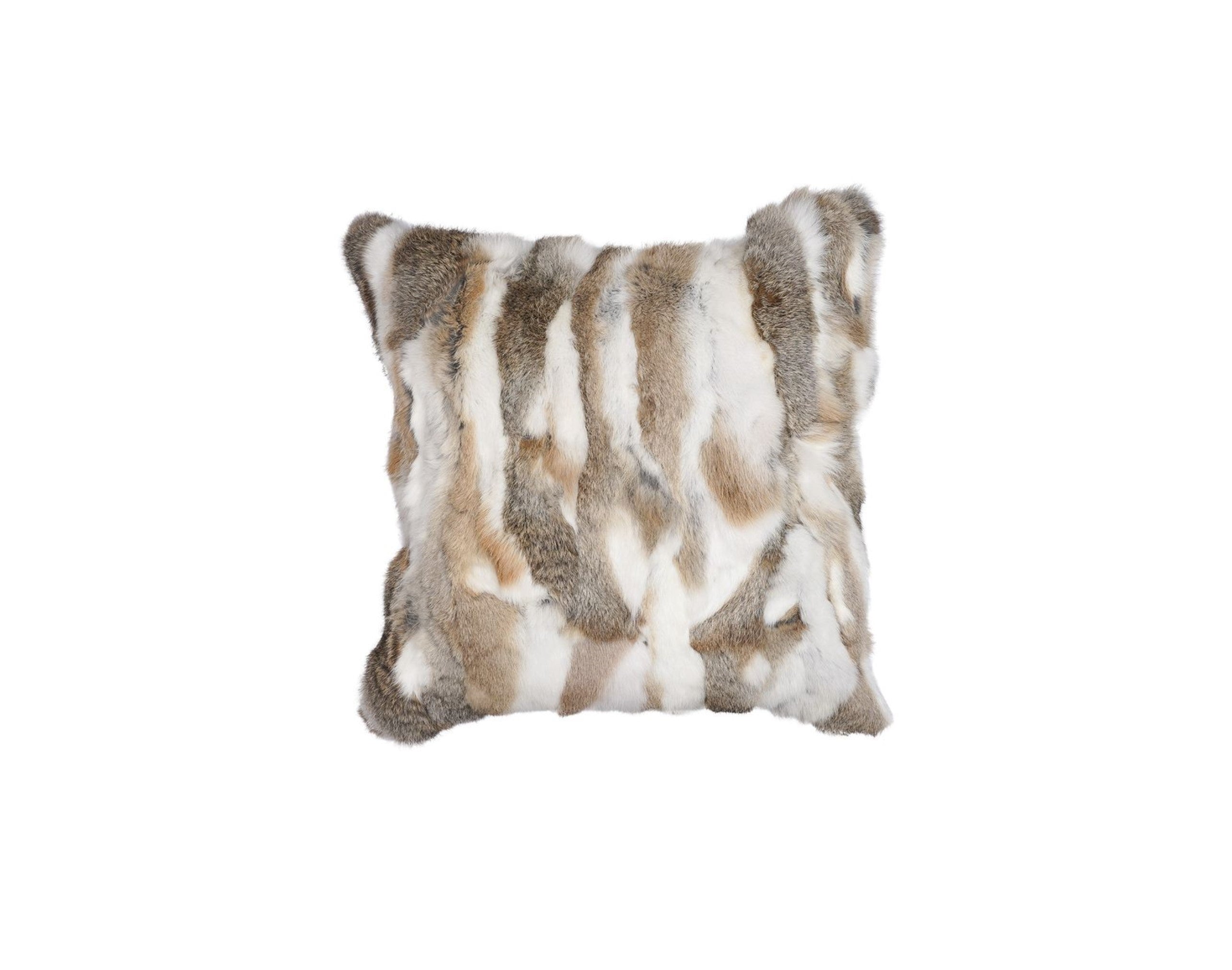 Rabbit 20x20 Pillow: Available in Patch Brown Color Finish