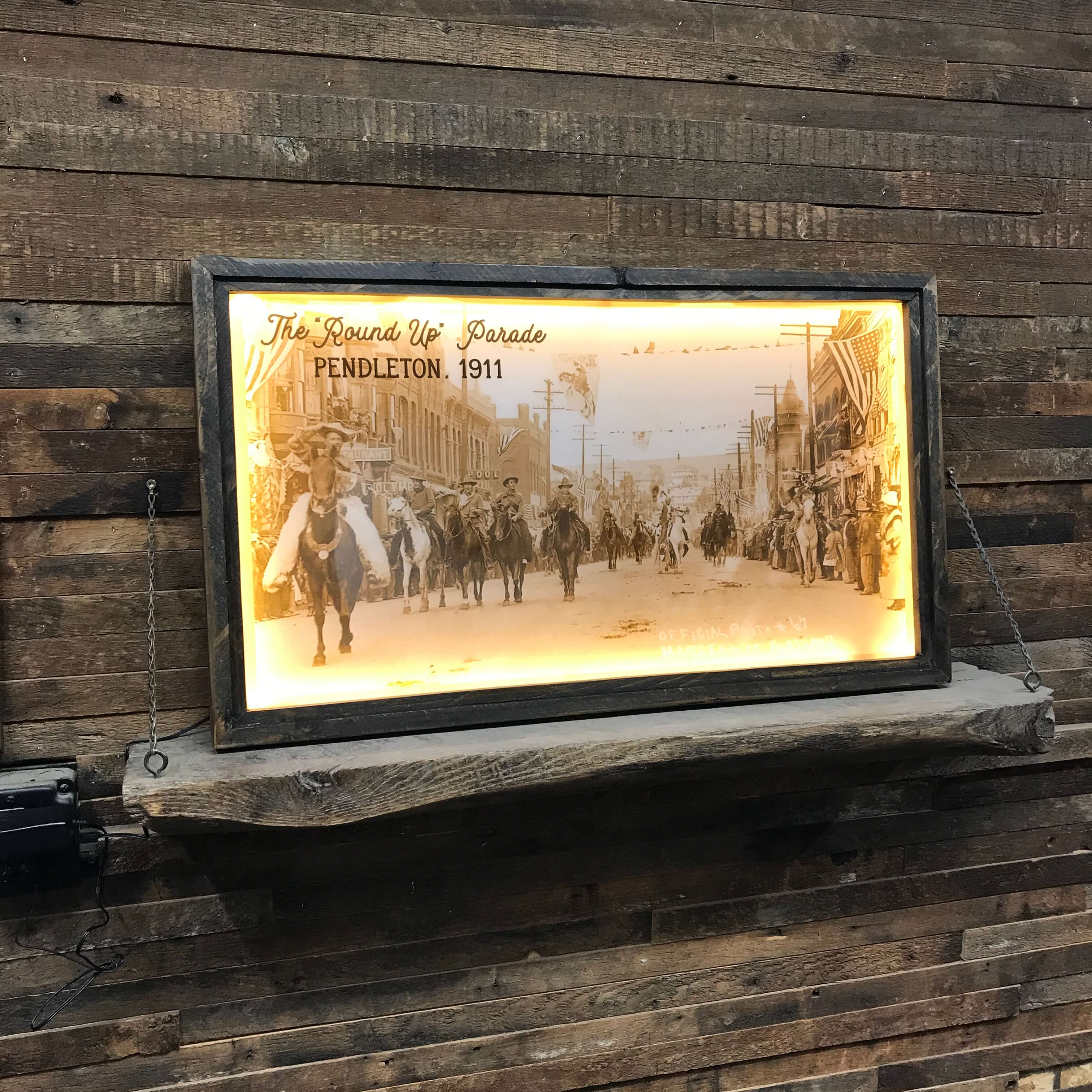 Pendleton Parade Back Lit Frame: Light-On Product View