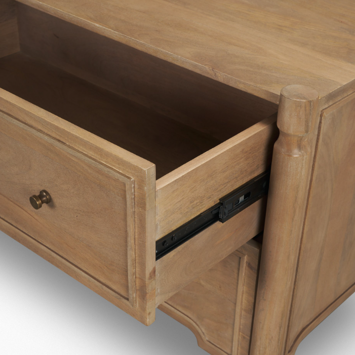 Phil Nightstand: Up-Close Open Drawer View