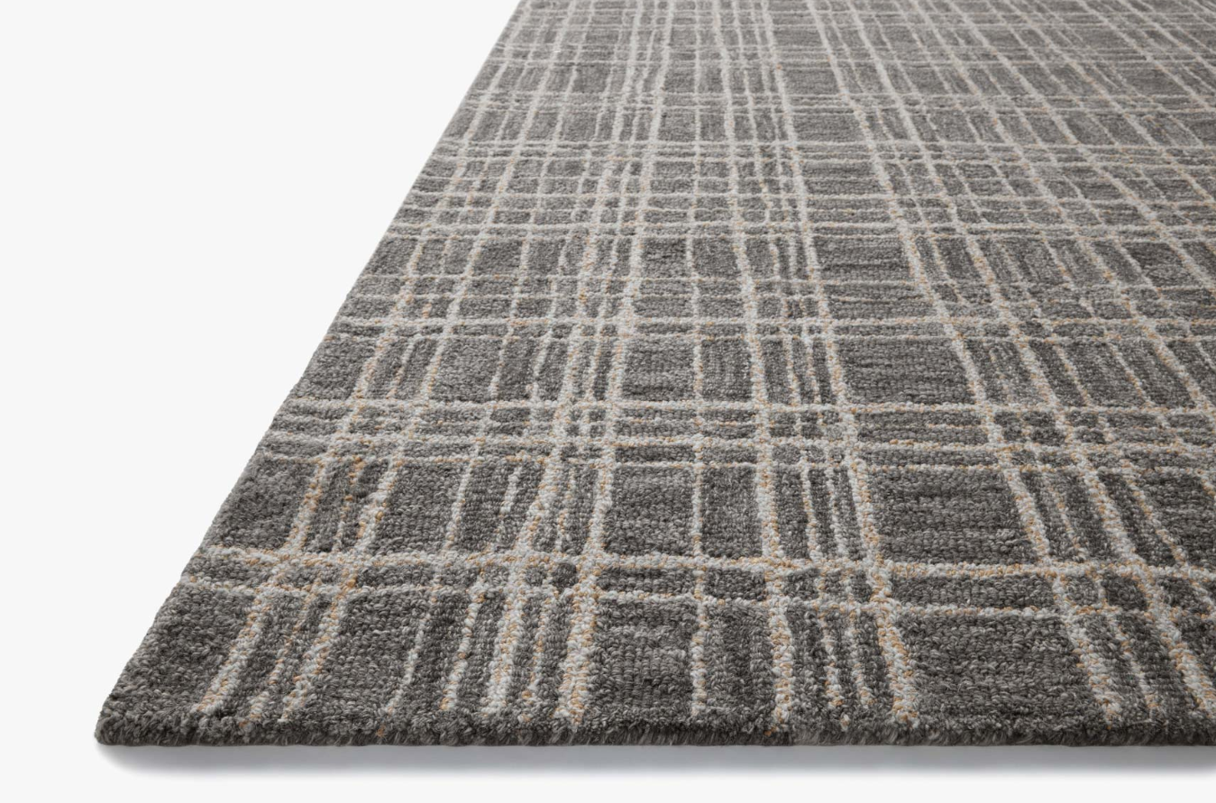 Chris Loves Julia Polly Rug in Graphite/Pebble: Product Pile Height View