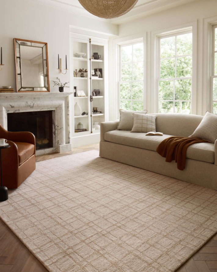 Chris Loves Julia X Loloi Polly Rug in Khaki/Sand