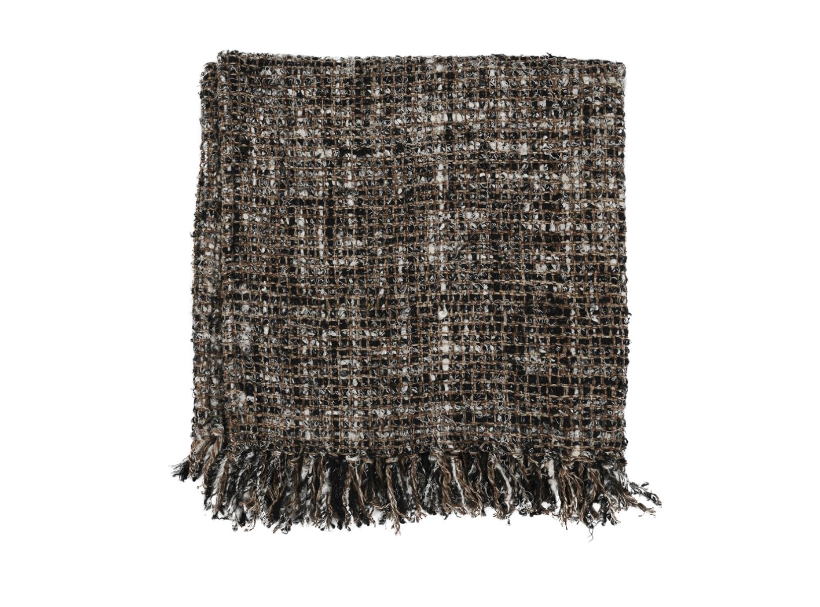 Porter Throw in Black/Ivory: Available at City Home PDX