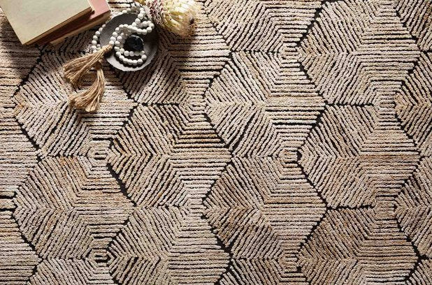 Prescott Rug in Beige: Top Pattern View