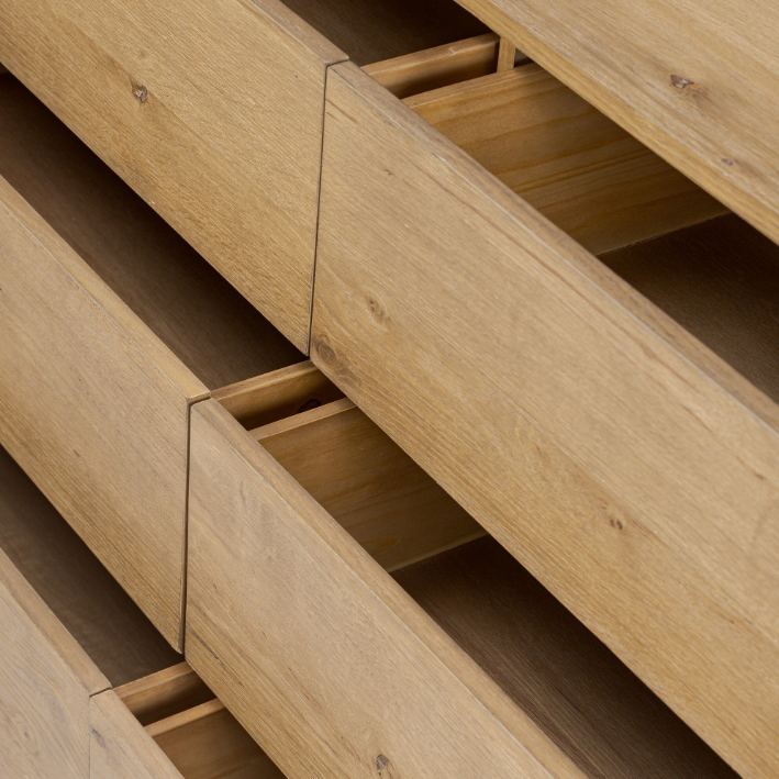 Paden 6 Drawer Dresser: Up-Close Open Drawers View