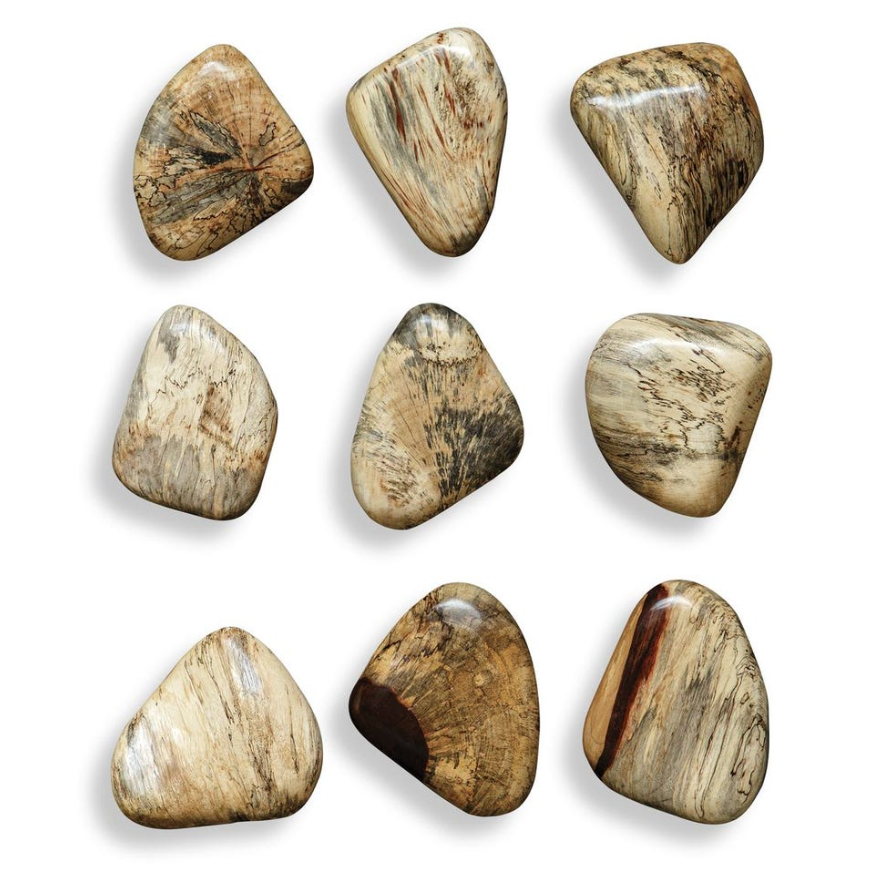 Set of 9 Pebbles Wood Wall Decor: Available at City Home PDX