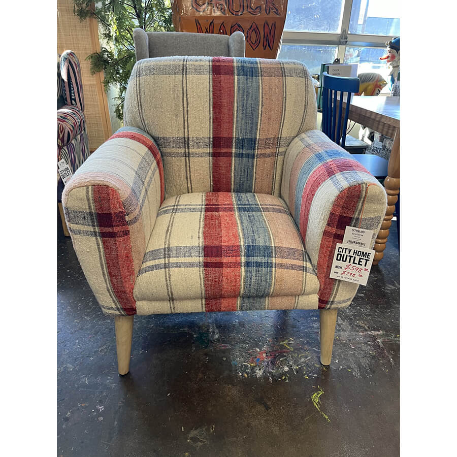 Plaid Accent Chair: Available at City Home PDX