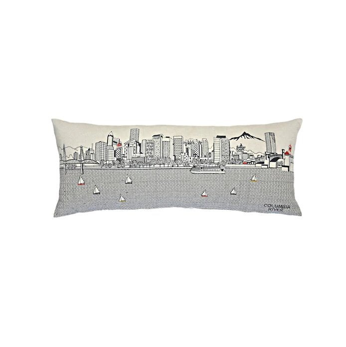 Portland Skyline Pillow: Day Finish Available at City Home PDX