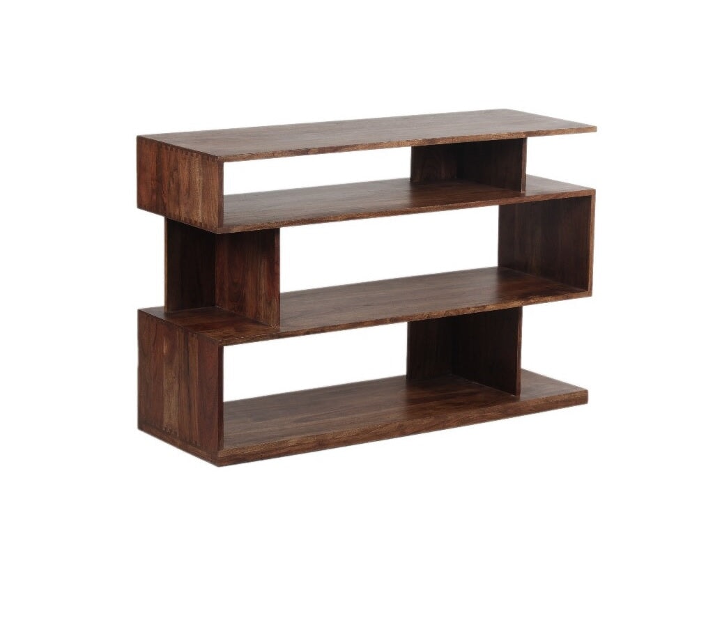 Portola Cube Console Table in Walnut: Available at City Home PDX