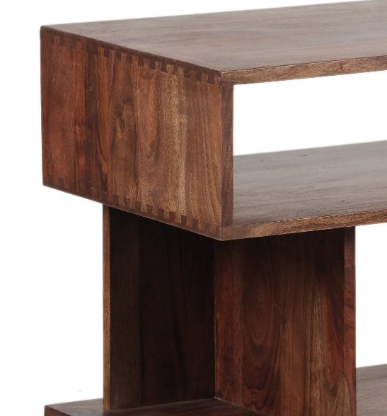 Portola Cube Console Table in Walnut: Up-Close Product View