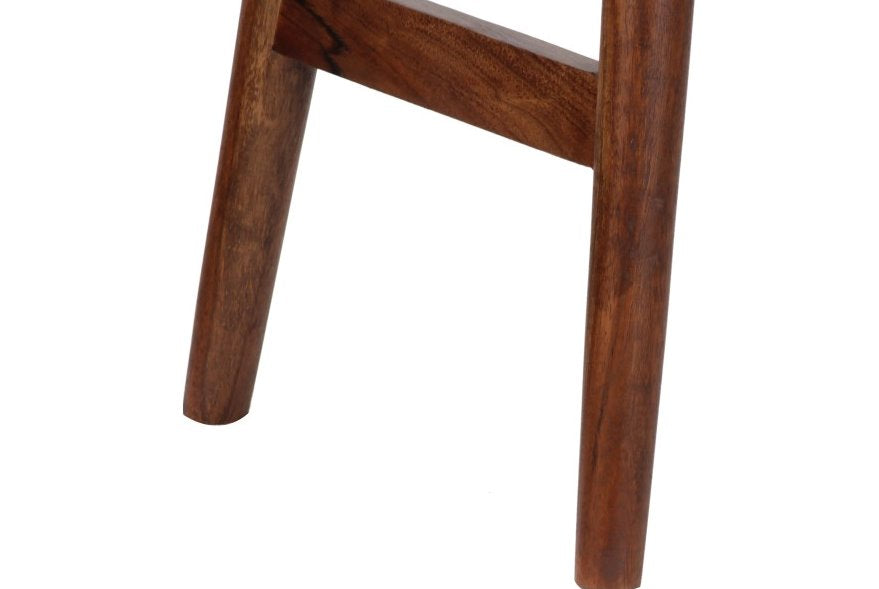 Portola Recliner Table in Walnut Finish: Up-Close Table Leg View