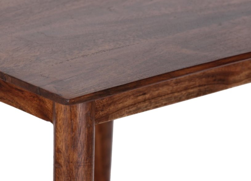 Portola End Table in Walnut Finish: 2nd Up-Close View of Tabletop Corner