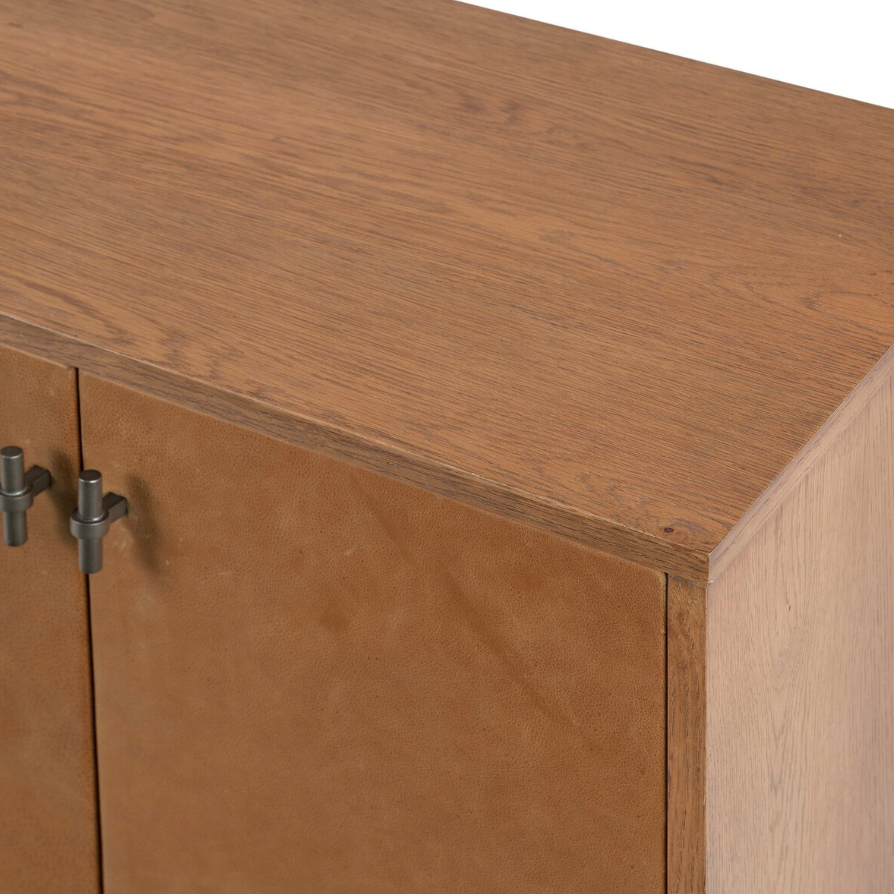 Posada Media Console: 2nd Tabletop Product Corner View