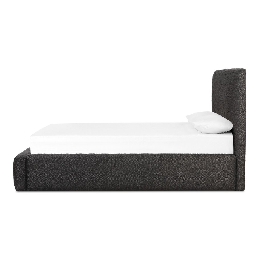 Quincy King Bed-Lisbon Charcoal: Product Side View