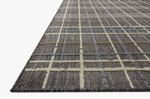 Rainer Rug in Charcoal/Multi: Pile Height View