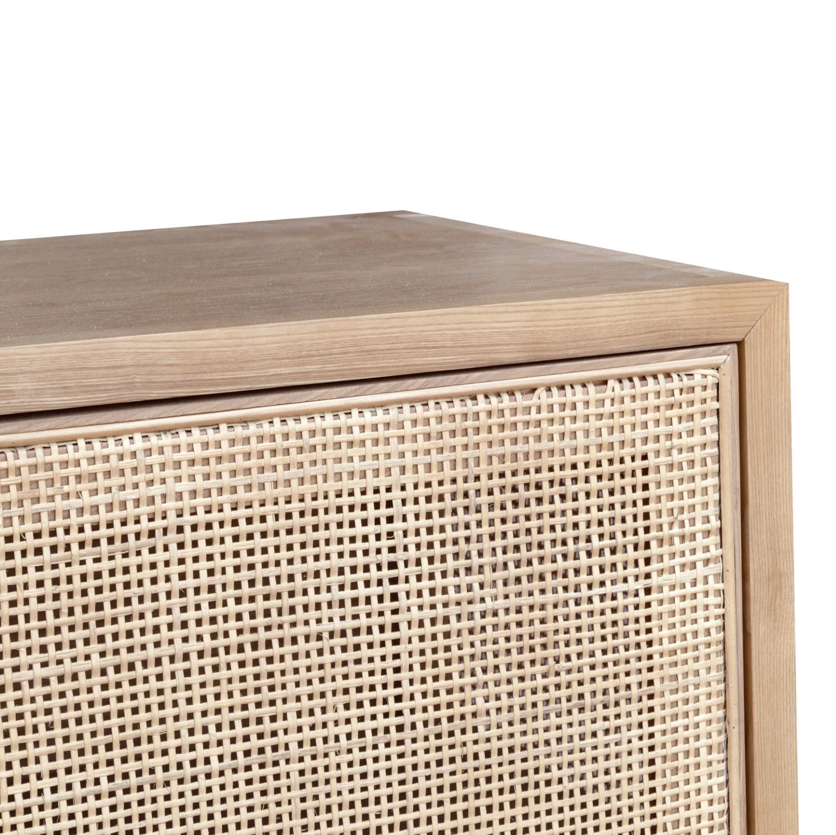 Rattan 3 Door Sideboard: Product Corner View
