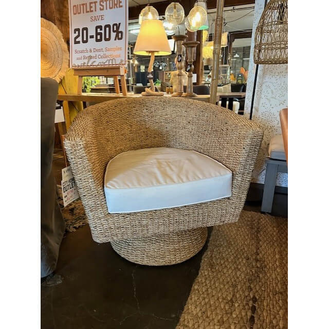 Rattan Swivel Outdoor Chair: Available at City Home PDX Outlet