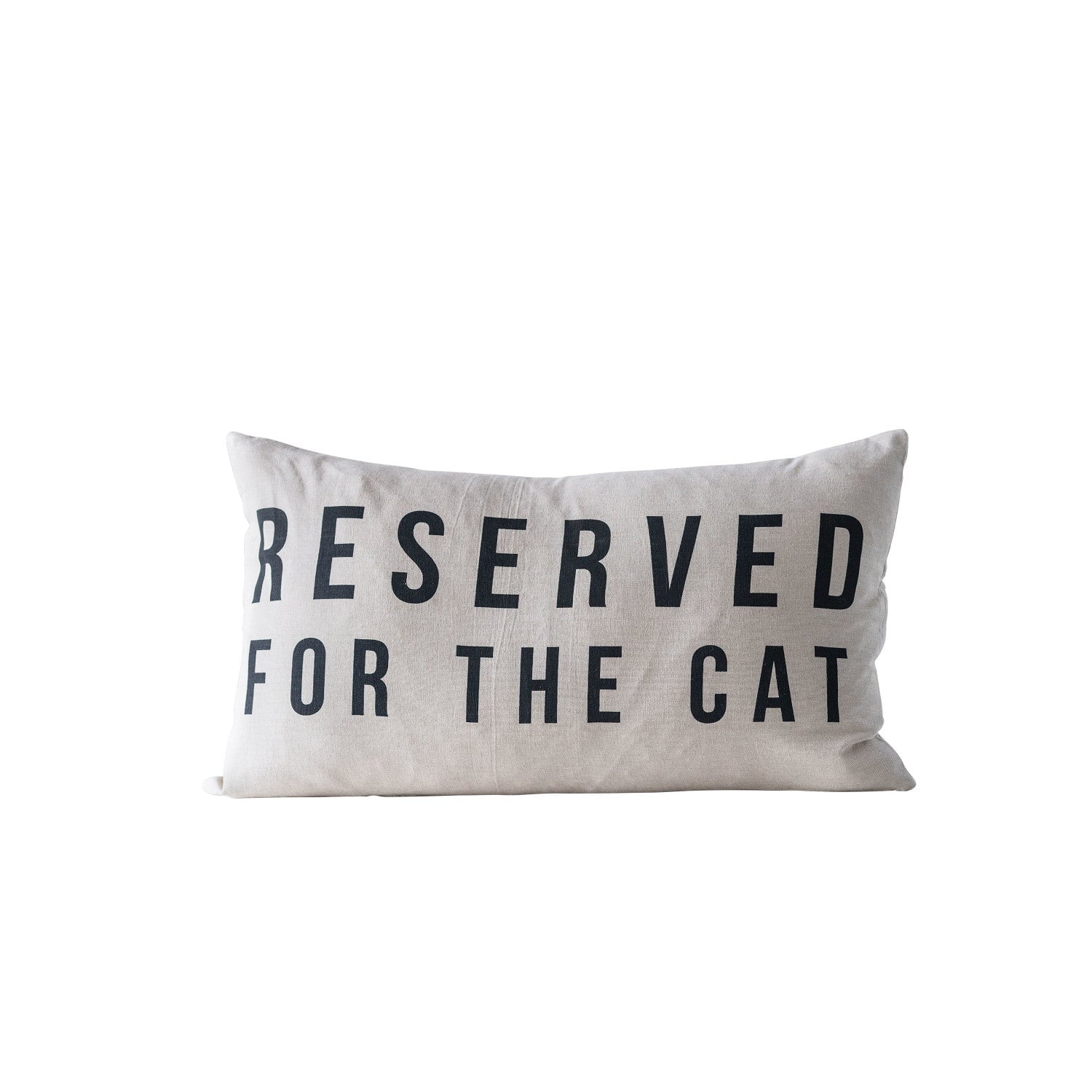 24" x 14" Reserved For The Cat Cotton Lumbar Pillow: Available at City Home PDX