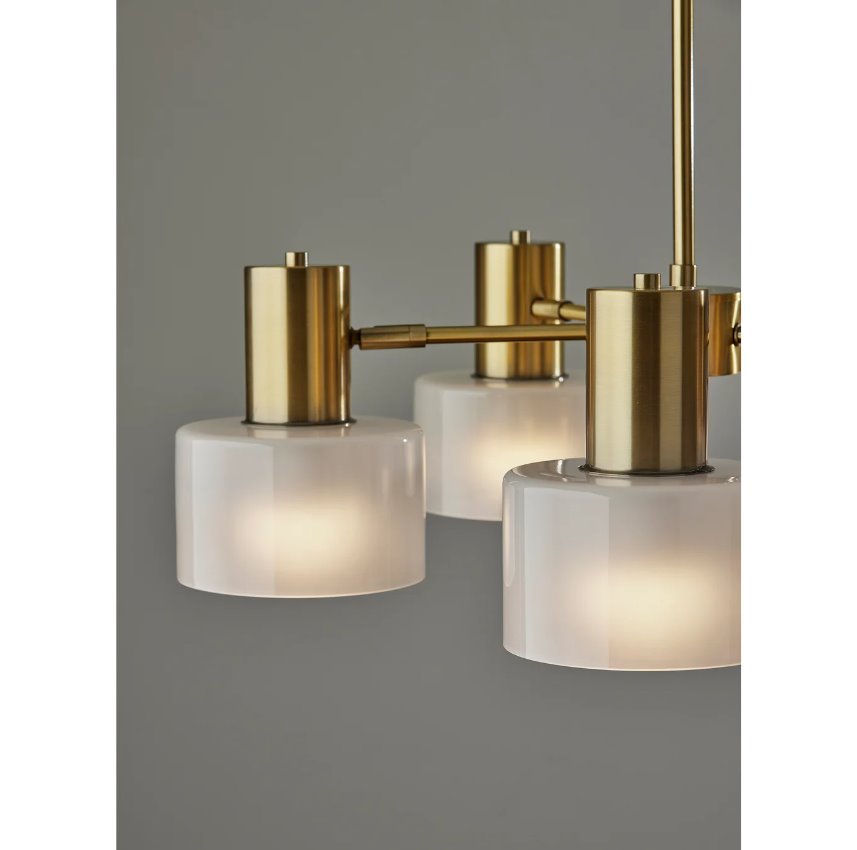 Rhodes Chandelier: Light-On View