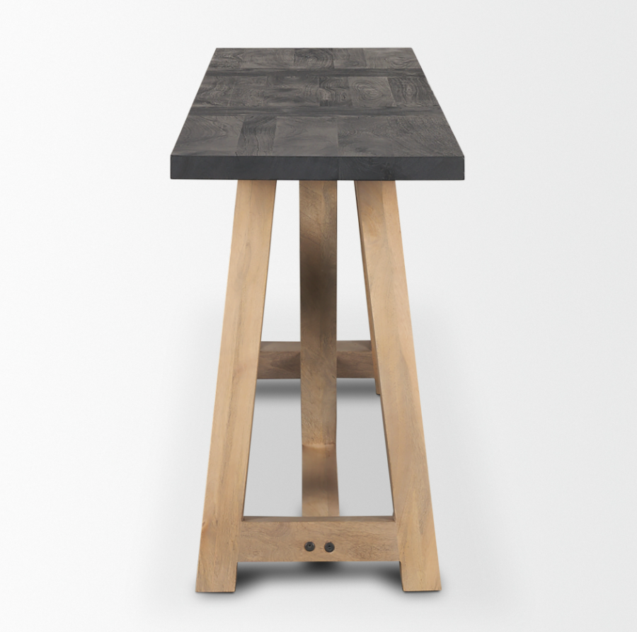 Rialto Angular Leg Console Table: Product Side View