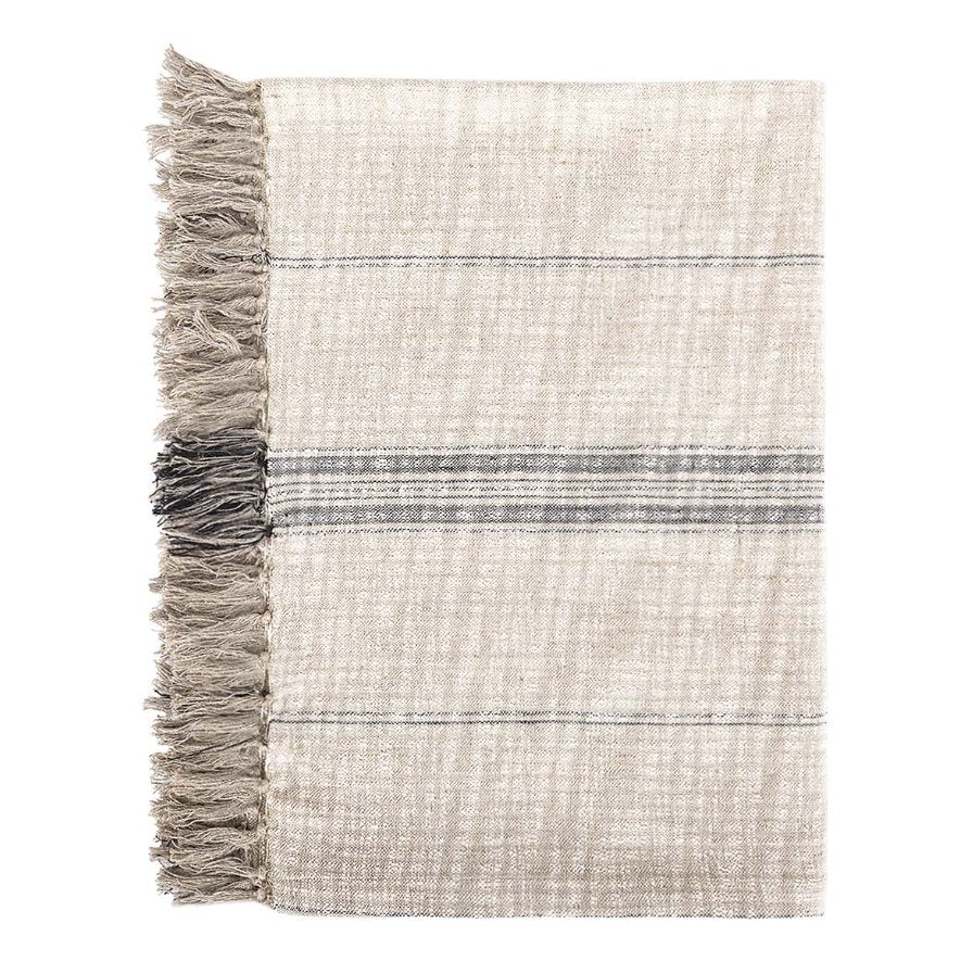 Ria Throw-Natural/Black: Product View