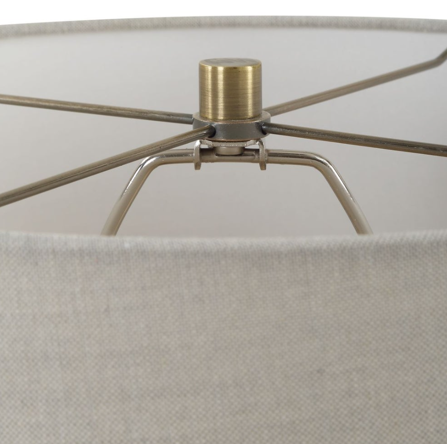 Rimini Table Lamp: Antique Brass Hardware