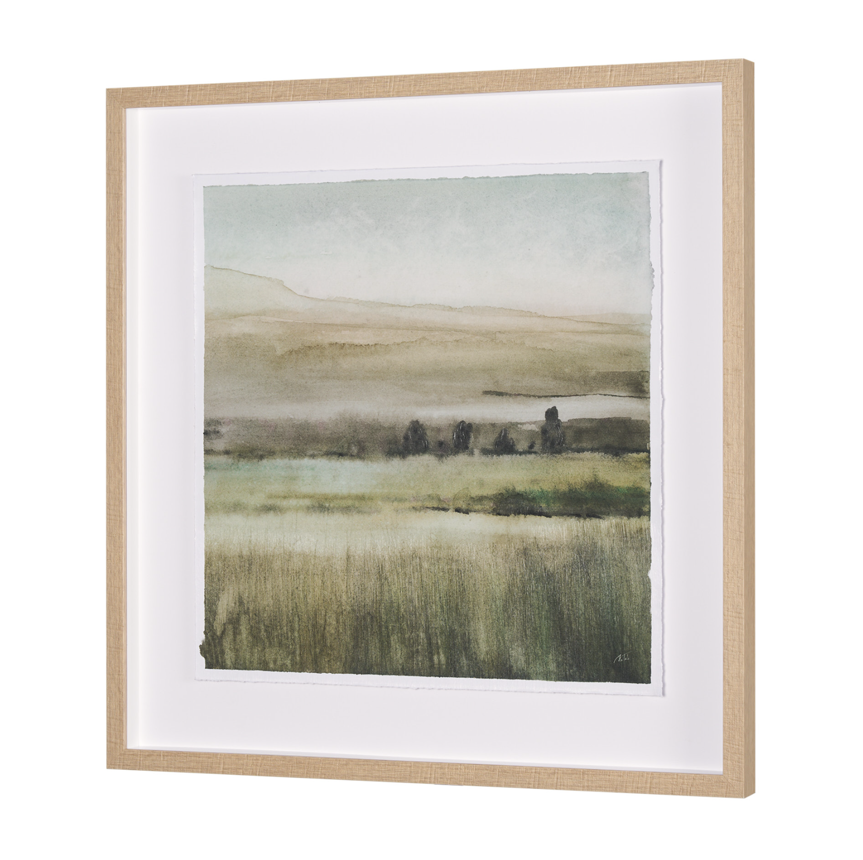 Rolling Fields Framed Art Print-Style II: Product View