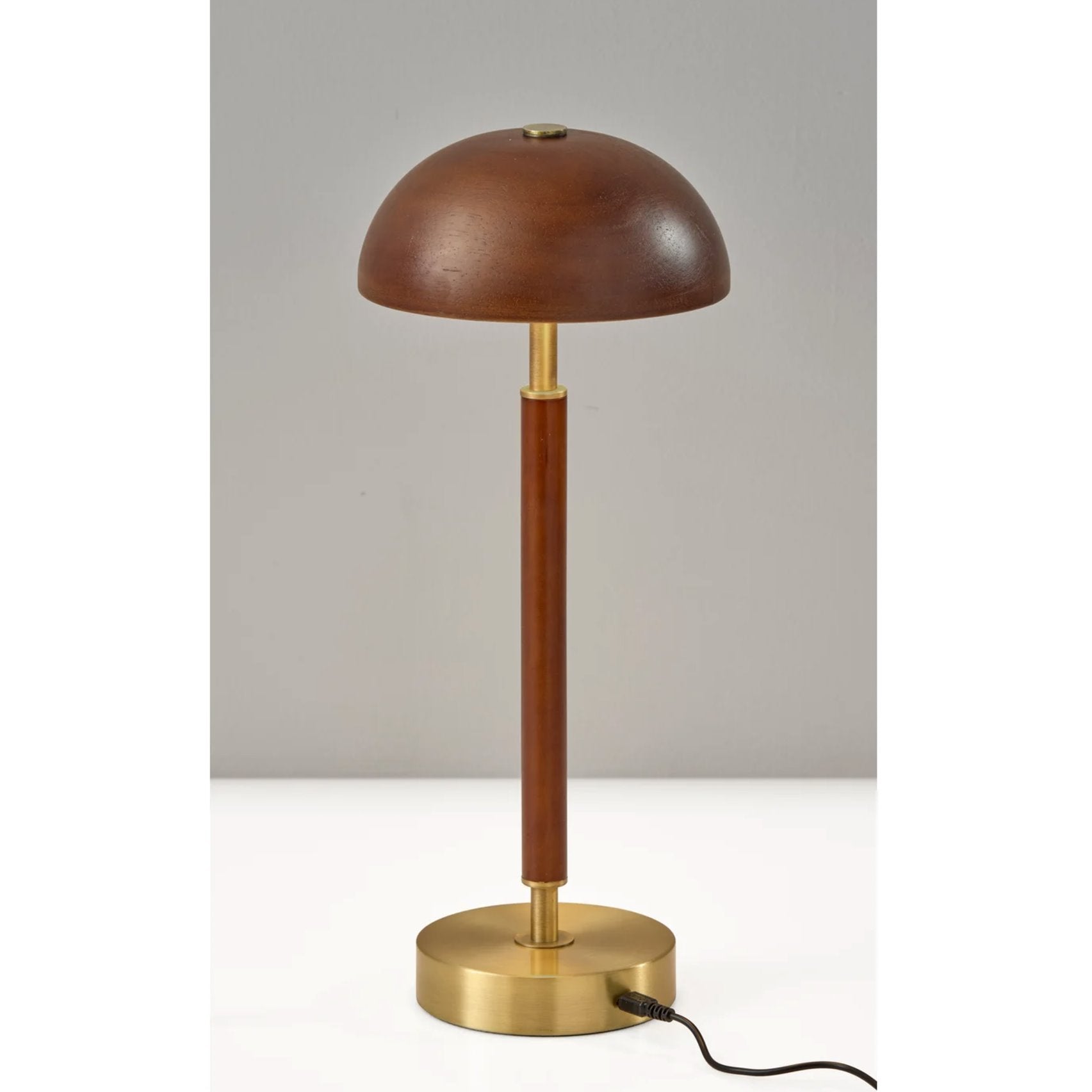 Ronny Cordless LED Table Lamp-Walnut: 2nd Product View