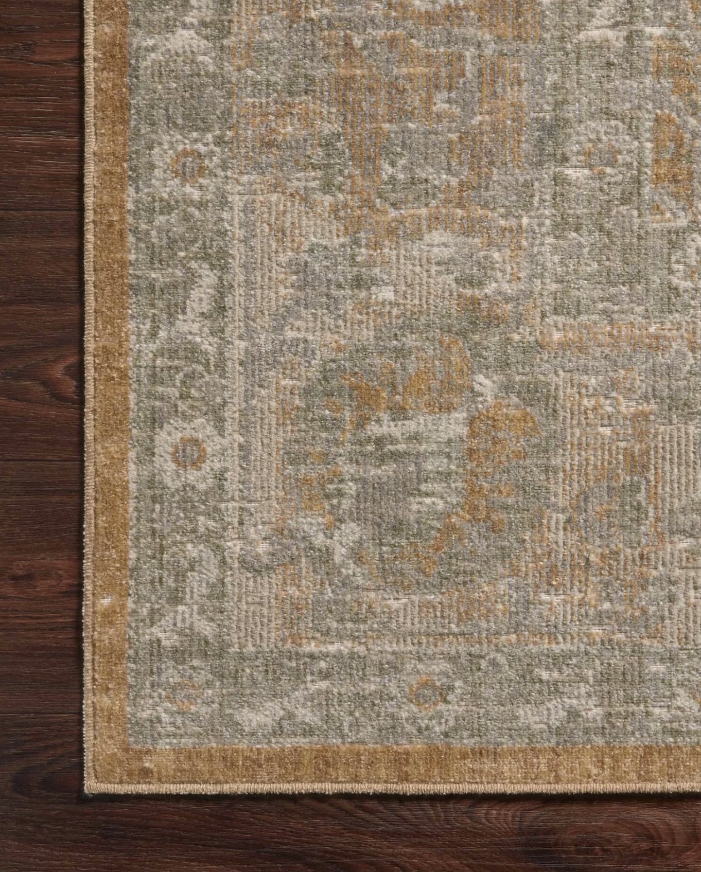 Chris Loves Julia × Loloi Rosemarie Rug in Gold/Sand: Pattern View