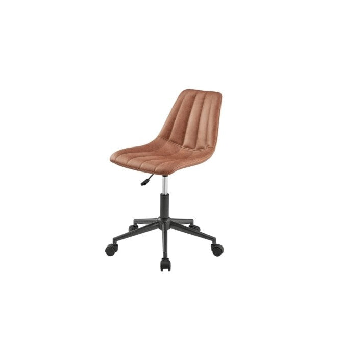 Robert Faux Leather Swivel Office Chair: Product Side View