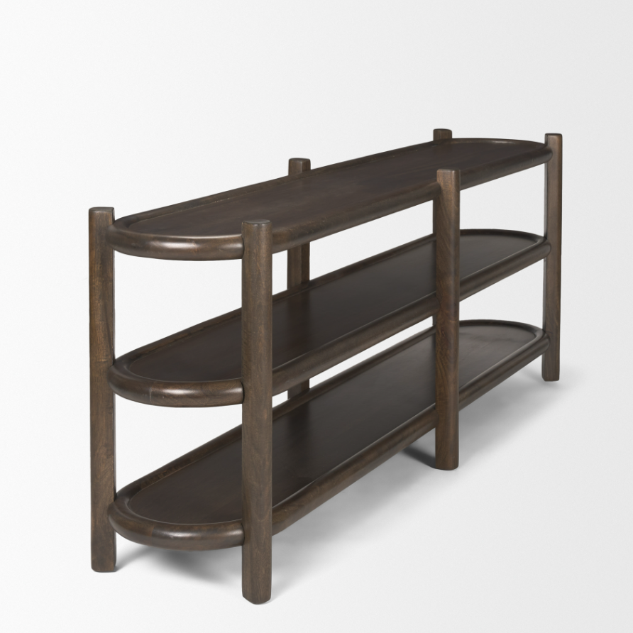 Romi Oval Console Table: Product Quarter View