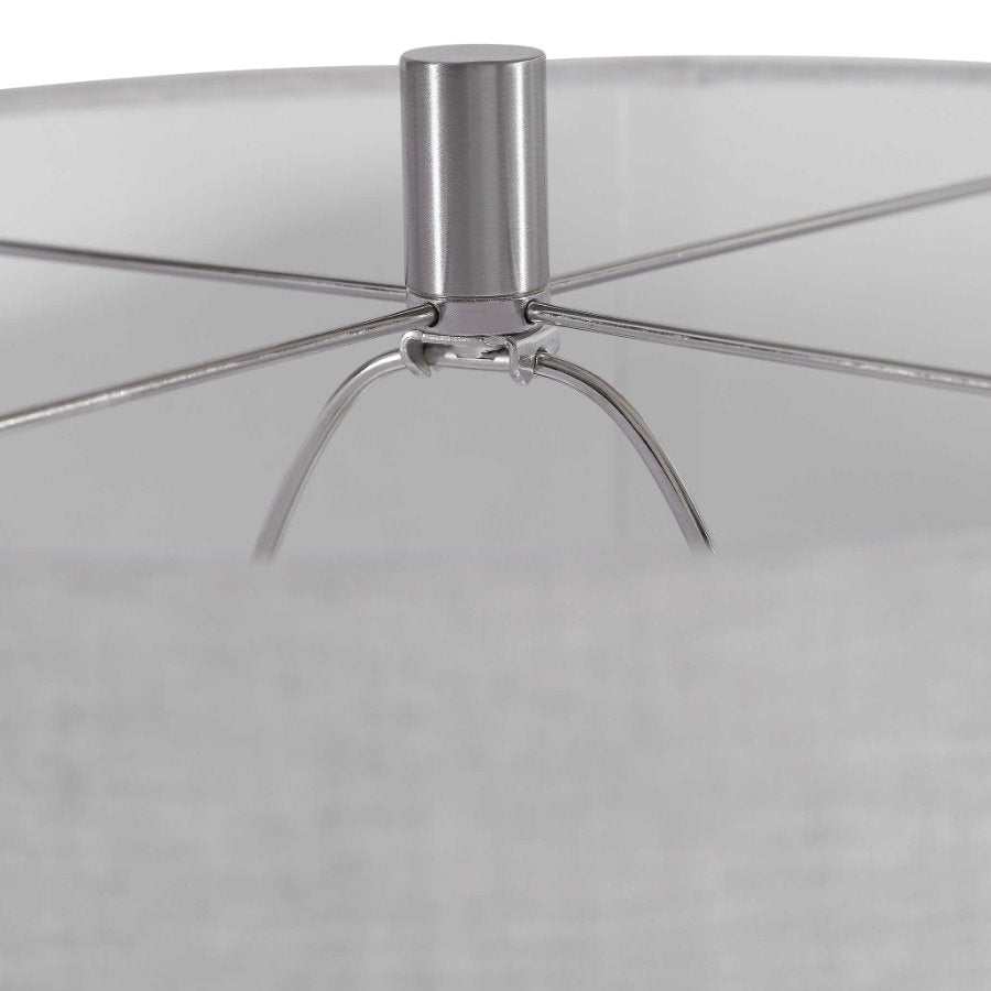 Savin Table Lamp: Brushed Nickel Accents