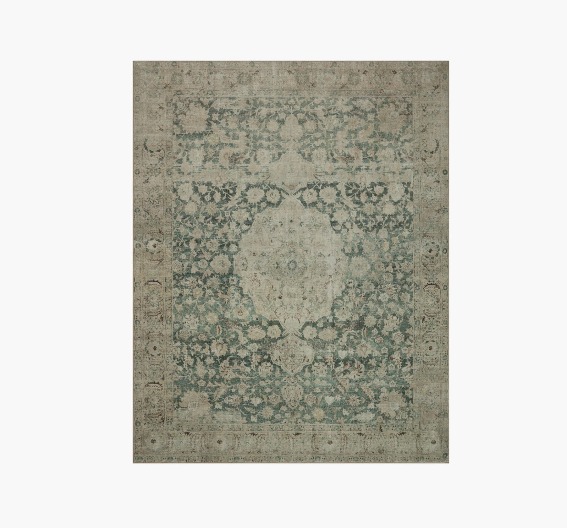 Sinclair Rug in Jade/Sand: Available at City Home PDX