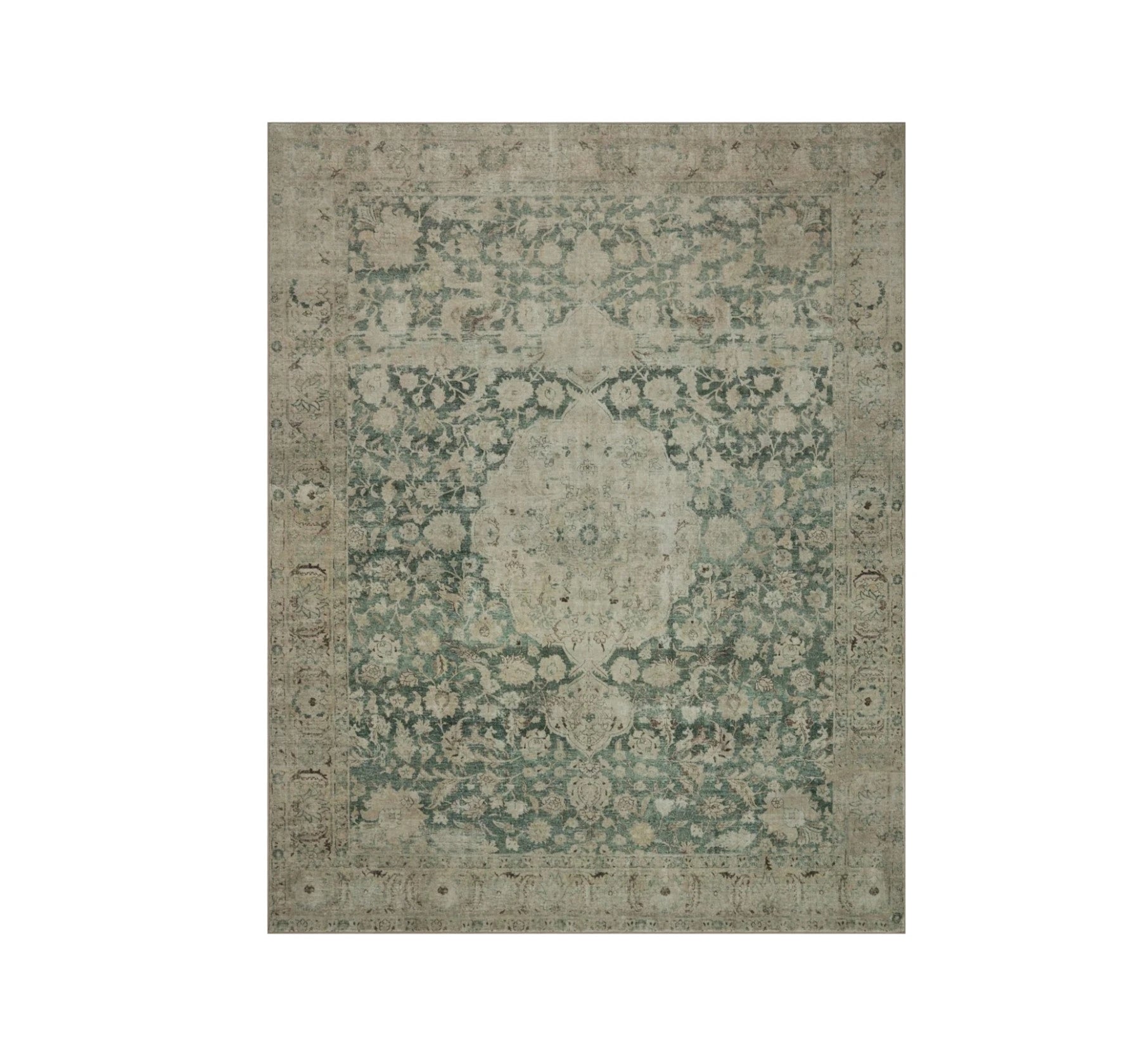 Magnolia Home By Joanna Gaines × Loloi Sinclair Rug in Jade/Sand