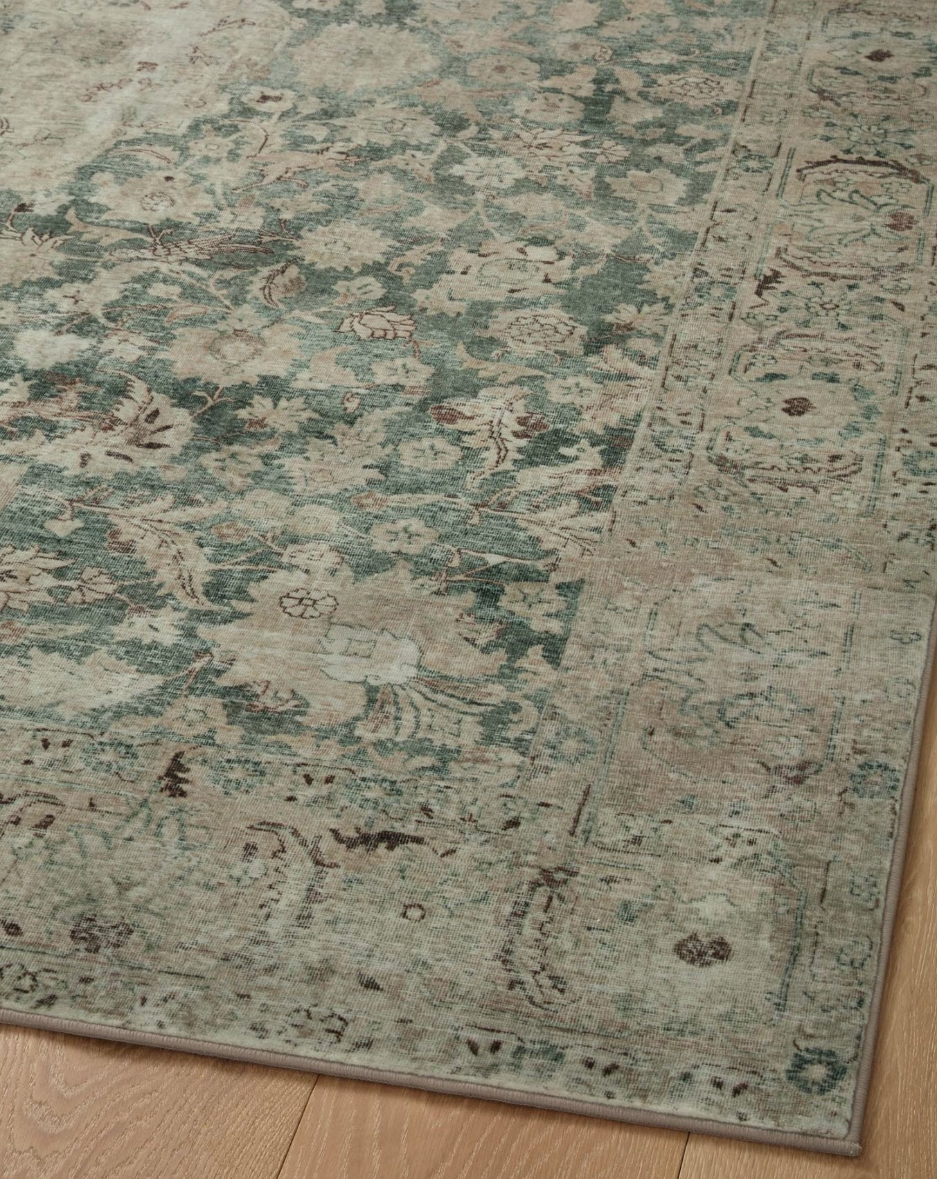 Sinclair Rug in Jade/Sand: Product View