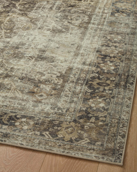 Magnolia Home By Joanna Gaines X Loloi Sinclair Rug in Pebble/Taupe: Up-Close Product Pattern View