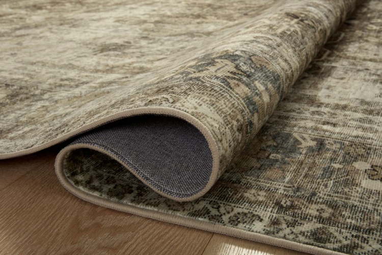 Magnolia Home By Joanna Gaines X Loloi Sinclair Rug in Pebble/Taupe: Product Folded View